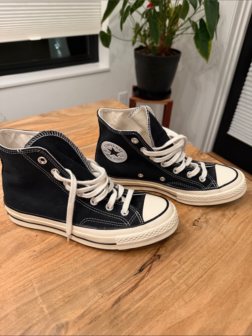 Converse Chuck Taylor All Stars - Black High-Top Sneakers with White Accents